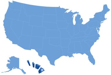 havai nerede çekilmiş Amerika Birleşik Devletleri Birleşik Devletleri Haritası