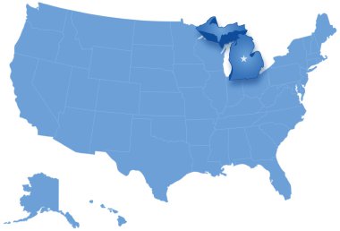 ABD'nin michigan nerede çekilir devletlerin haritası
