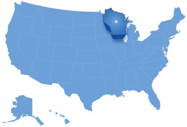 Birleşik Amerika wisconsin nerede çekilir Haritası