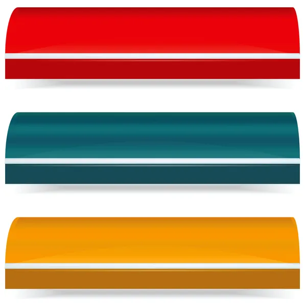 Set colorato di tende a strisce — Vettoriale Stock