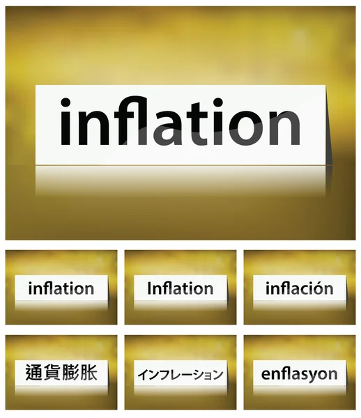 Inflationen koncept på vit bakgrund — Stock vektor