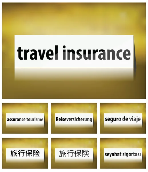 Travel Insurance Concept on white background — Stock Vector