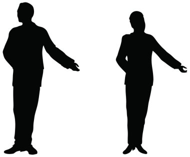 Beyaz arka plan üzerinde sunulması iş adamı izole