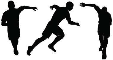 futbol oyuncuları siluetleri konum çalışan pozlar