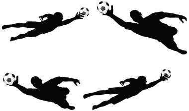 futbol oyuncuları siluetleri pozisyon atlama havada pozlar