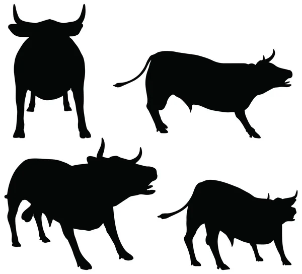 Kolekcja bydła - sylwetka wektor — Wektor stockowy