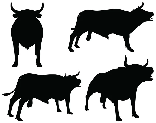 Cattle collection - vector silhouette — Stock Illustration Cattle collection - vector silhouette Stock Vector