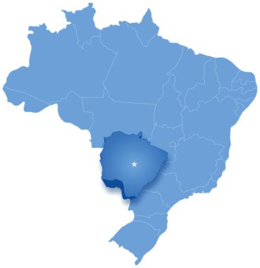 Nereye mato grosso do sul Brezilya Haritası çıkardı