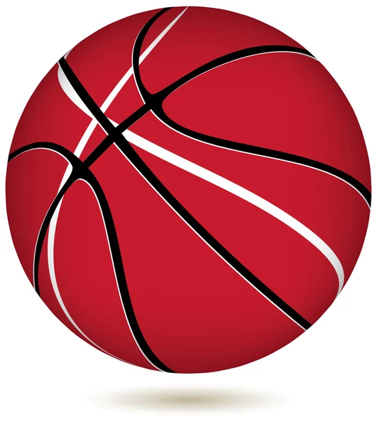 Basket boll med Danmark flagga på vit. — Stock vektor