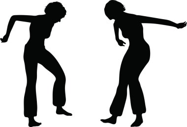 dansçı kadın silueti