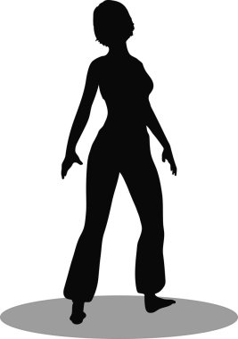 dansçı kadın silueti