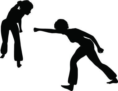 dansçı kadın silueti