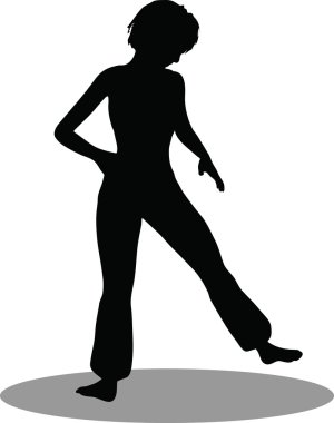 dansçı kadın silueti