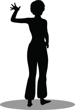 dansçı kadın silueti