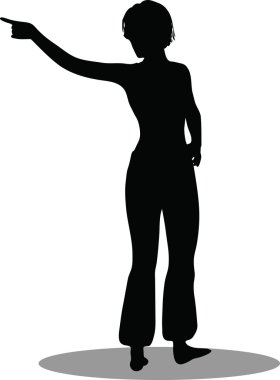 dansçı kadın silueti