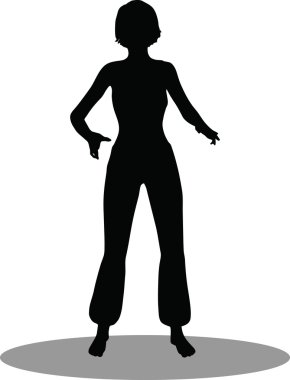 dansçı kadın silueti