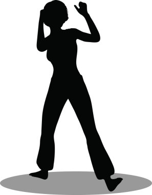 dansçı kadın silueti