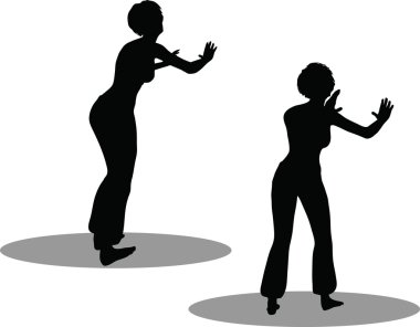 dansçı kadın silueti