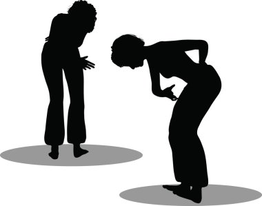 dansçı kadın silueti