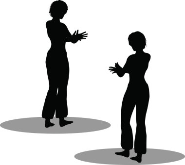 dansçı kadın silueti