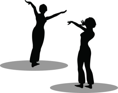 dansçı kadın silueti