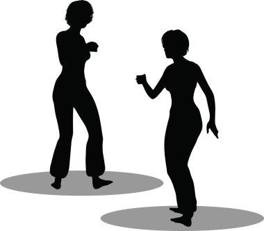 dansçı kadın silueti