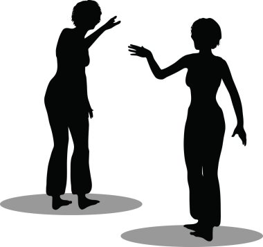 dansçı kadın silueti