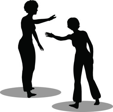 dansçı kadın silueti