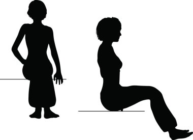 dansçı kadın silueti