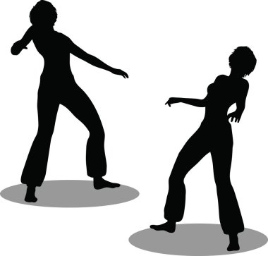 dansçı kadın silueti