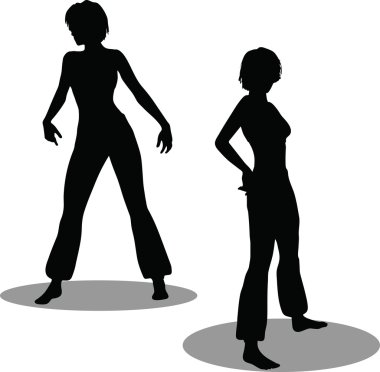 dansçı kadın silueti