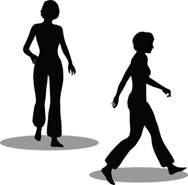 dansçı kadın silueti