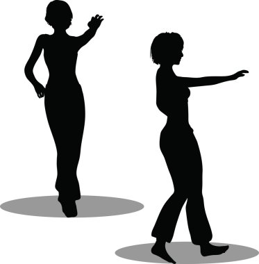 dansçı kadın silueti