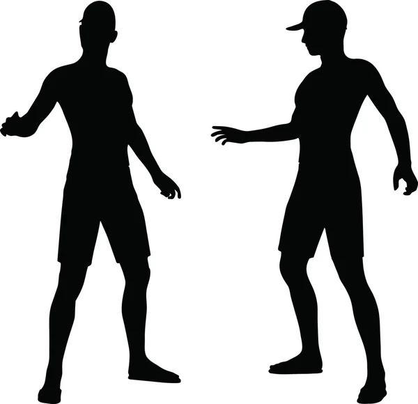 Sportive man silhouette — Stock Vector