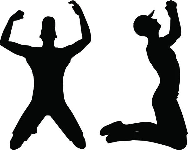 Sportliche Männersilhouette — Stockvektor