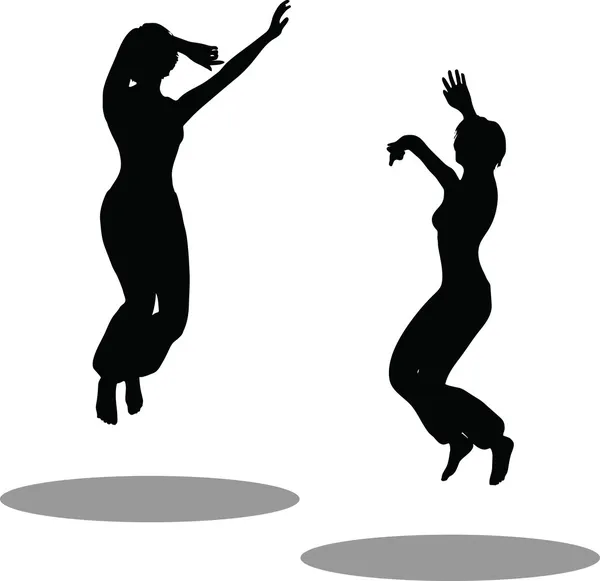 Силуэт танцовщицы — стоковый вектор