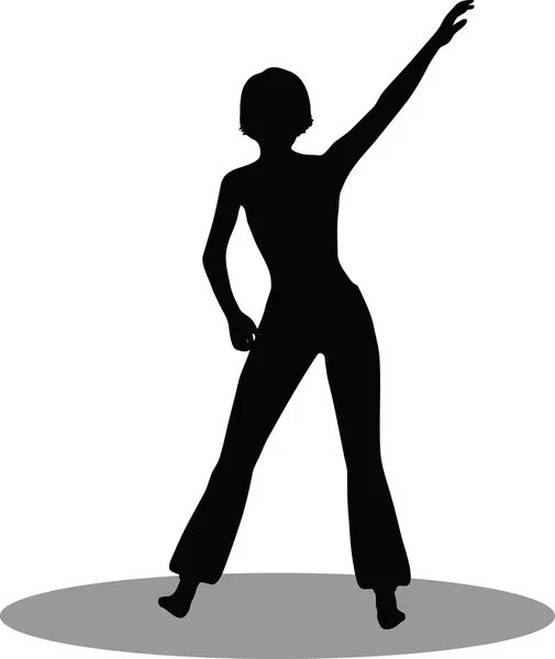 Dancer woman silhouette — Stock Vector