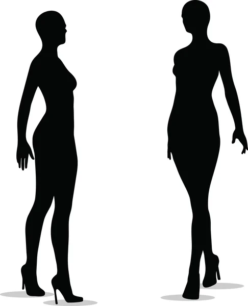 Vrouwelijke benen met hoge hakken — Stockvector
