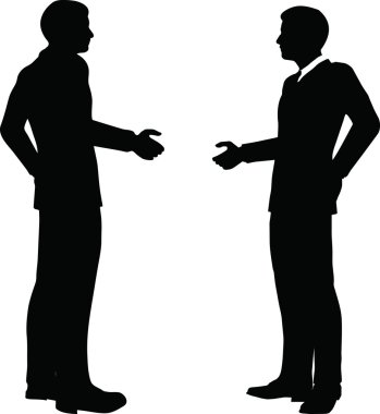 iş karşılıklı siluet