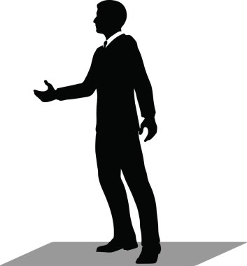 iş karşılıklı siluet