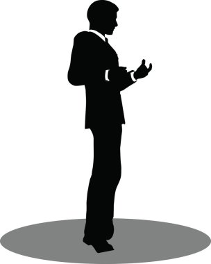 iş kişi ayakta siluet