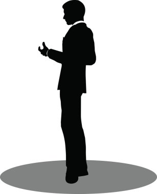 iş kişi ayakta siluet