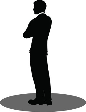 iş kişi ayakta siluet