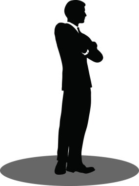 iş kişi ayakta siluet