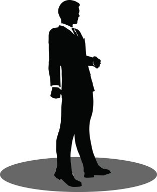 iş kişi ayakta siluet