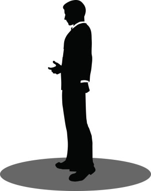 iş kişi ayakta siluet