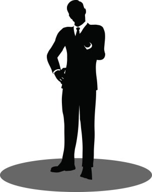 ayakta siluet toplantı iş adamları