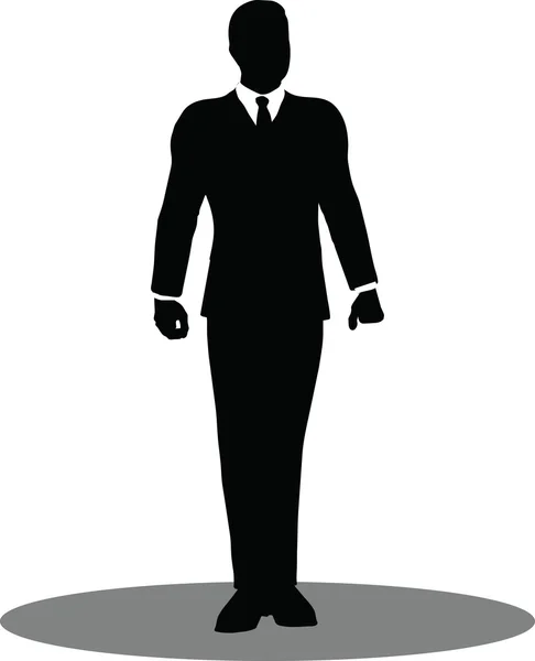 Business people standing silhouette — Stock Vector