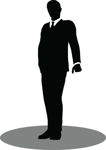 Business people standing silhouette — Stock Vector