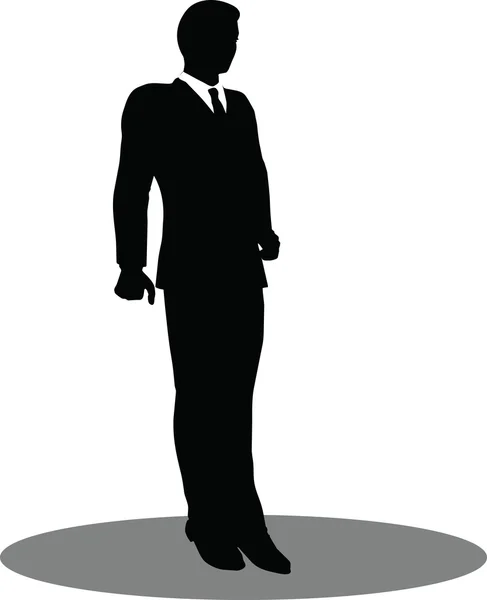 Business people standing silhouette — Stock Vector